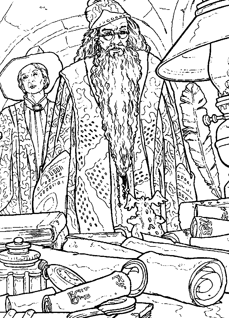 Plansa de colorat cu Harry Potter 82 185